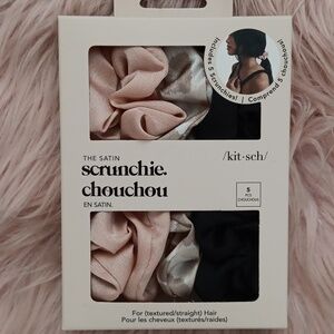 Brand New KITSCH SATIN SCRUNCHIES SET-5CT
